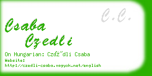 csaba czedli business card
